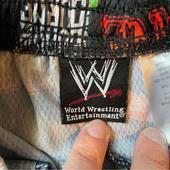 Vintage WWE Shorts Youth Ft. Kane John Cena Triple H Rey Mysterio & More Medium - Picture 7 of 12